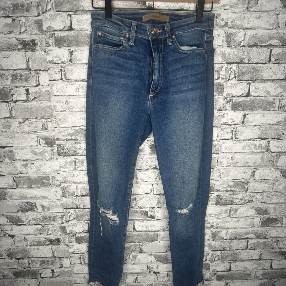EUC Joes Jeans "FLAWLESS THE CHARLIE" High Rise Skinny Crop Blue Jeans Size 26W